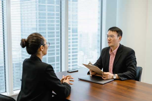 Job Interview (Photo by MART PRODUCTION from Pexels)